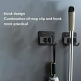 thumbnail image 3 of Mop Broom Holder,Cleaning Products Tidy Organizer,Stainless Steel Heavy Duty Hooks Hanger Wall Mounted,Organizer For Home Laundry Bathroom Kitchen Garage Garden Utility Tools Rack Storage Durable, 3 of 5
