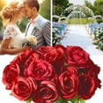 thumbnail image 2 of 20PCS Artificial Flowers, Silk Flower Realistic Roses Bouquet Long Stem for Home Decor Wedding Decoration, 2 of 5
