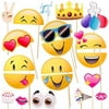 Emoji-Icon Smiley Face Photo Booth Prop Party Kit - 20 Pack