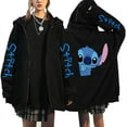 thumbnail image 5 of Sudadera con capucha Y2k de los años 90 con cremallera de Disney Stitch, sudaderas con cremallera para mujer, sudadera bonita de Anime Harajuku, ropa de calle de Manga con capucha para mujer, 5 of 5