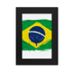 thumbnail image 1 of Pintado a mano de la bandera de Brasil Brasil Marco de Fotos de escritorio imagen Arte Negro Pintura 5x7 pulgadas, 1 of 4