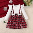 thumbnail image 5 of XEGLSBU Girls Christmas Dress Size 7 Tulle Girls Party Dress with Cartoon Snowflake Plaid Pattern Festive Holiday Tutu Gown for Toddler and Kids Casual Play Red Size 5-6 Years, 5 of 9