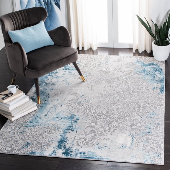 Safavieh Meadow Derbhile Medallion Area Rug, Light Gray/Blue, 5'3" x 7'6"