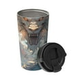 thumbnail image 2 of Lsque Cool Cloud White Dragon Pattern Travel Coffee Mug 16oz: Insulated Coffee Cup with Leakproof Lid, Coffee Tumbler, Reusable Coffee Cups with Seal Lid, 2 of 8
