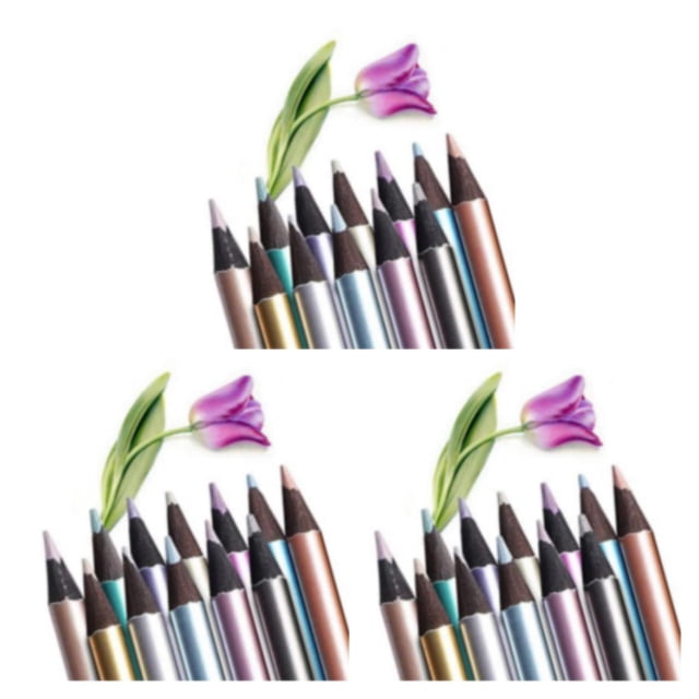 Transemion 12x Easy To Clean Colored Pencils Set For Creative Drawing Smooth Strokes 3Set