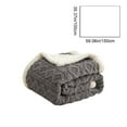 thumbnail image 3 of Leodye 1PCS Double-Layer Taffeta Fleece Blanket Soft Lambswool Design office Nap Warm Mini Blanket Accessory -59.06x39.37in, 3 of 6