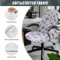 thumbnail image 3 of HELLHERO Butterfly Lavender Print Office Chair Cover with Armrest Covers, Gaming Chair Seat Slipcover with Elastic Band, Comfortable Desk Chairs Armrest Covers, Purple, 3 of 6