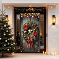 thumbnail image 5 of Ouuluon Festive Christmas Door Cover, 35x71 inch Holiday Curtain for Front Door Wall Party Decoration, 5 of 7