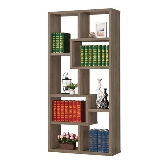 Allora Casual Bookcase in Weathered Gray
