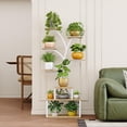 thumbnail image 4 of Seamika Plant Stand Indoor outdoor Tall Shelf for Multiple Flower Holder Display Tree-Shaped Rack for Home Living Room Metal,White, 4 of 6