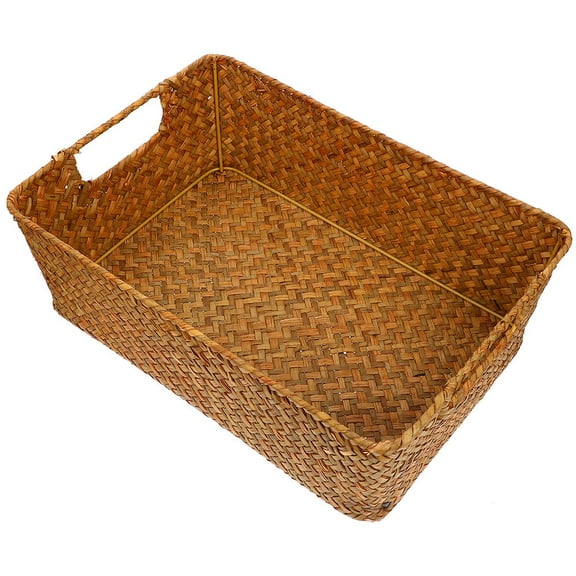 PTOOTP Light Brown Multi Function Bread Basket Woven for Desktop and Pantry