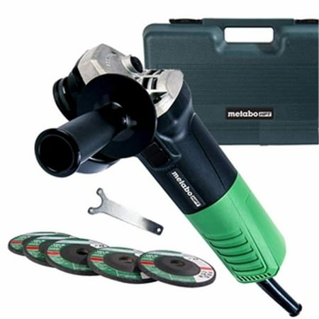 Metabo HPT G12SR4M 4.5 in. 6.2A Angle Grinder with 5 Abrasive