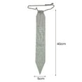 thumbnail image 6 of Soumake Sparkling Neck Tie Shiny Rhinestones Flat Mesh Style Metal Neck Straps Bling Necktie Christmas Gift Tie Parties Photography Props, 6 of 8