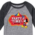 thumbnail image 3 of Disney - Birthday - Ring Master Mickey, Party Time Have Fun - Toddler & Youth Raglan Graphic T-Shirt, 3 of 5