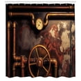 thumbnail image 3 of Ambesonne Industrial Shower Curtain, Steam and Pressure Art, 69"Wx75"L, Dark Orange Umber, 3 of 3
