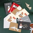 thumbnail image 1 of Fiudx Tarjeta de Felicitación Navideña, Diseño Único con Árbol y Calcetín, Mensaje de Bendición Navideña, Ideal para Familiares y Amigos, Incluye Sobres y Pegatinas, Juego de 6, 12,5 X 8,2 Cm, 1 of 7