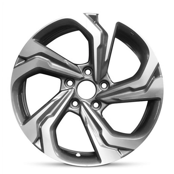 New OEM Replacement Wheel 17x7.5 in for 2018-2021 Honda Accord Machined Face with Painted Inlay Gray 17 inch Aluminum Rim