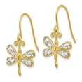 thumbnail image 4 of Auriga Fine Jewelry 14K Yellow Gold Dragonfly Dangle Earrings for Women(L- 26mm, W-16mm), 4 of 5