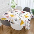 thumbnail image 2 of Yayeee Tablecloths 60" x 120" Rectangle Wrinkle Resistant Party Table Cover, White Triangles, 2 of 8