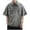 Dark Gray-01, variant on Men's Button Down Work Shirt - Loose Short Sleeve Vintage Style Two Pockets Tee for Casual Wear