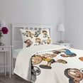 thumbnail image 5 of Ambesonne Soccer Quilted Bedspread Set 2 Pcs, Cartoon Playing, Twin Size, Multicolor, 5 of 6