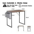 thumbnail image 3 of JJS Small Computer Desk Simple Style Writing Desk for Small Spaces 31 Inch Home Office Modern Student Study Laptop Writing Table with Storage Bag USB Hub, Rustic Brown/Black…, 3 of 6
