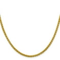 thumbnail image 2 of 14K Yellow Gold Spiga Wheat Chain Necklace 20 inch 3.45 mm Semi-Solid with Lobster Clasp, 2 of 4