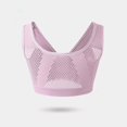 thumbnail image 6 of WCJM Women's Fashionable Sport Bra Breathable Underwear Large Size No Rims Hollow Mesh Thin Sports Yoga Bra Balconette Bras Purple Seamless wireless designs for all-day ease, 6 of 8