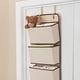 thumbnail image 3 of Organizador de pared colgante de 4 bolsillos Cozy Over Door Storage Case Ganchos de metal para dormitorio / oficina Kearding JJ14340-02, 3 of 3