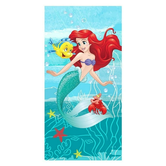 The Little Mermaid Ariel & Flounder Cotton Towel