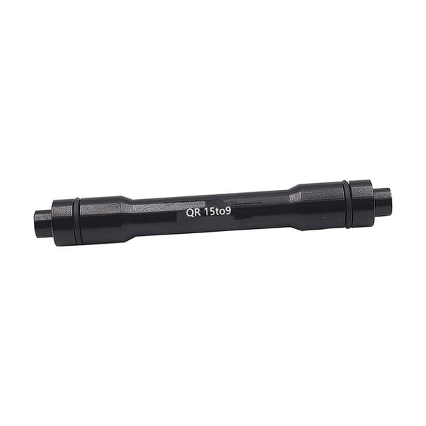 Adaptador de eje pasante para bicicleta a aleación de aluminio de liberación rápida con anillos de goma resistentes 15 mm a 9 mm Cola Adaptador de eje pasante
