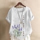 thumbnail image 1 of Xuyuer Womens Linen Tops 2026 Summer Short Sleeve Shirts Loose Crewneck Casual Boho Tops Vintage Embroidered Blouses Loose Short Sleeves, Fashion Blouses for Women, 1 of 5