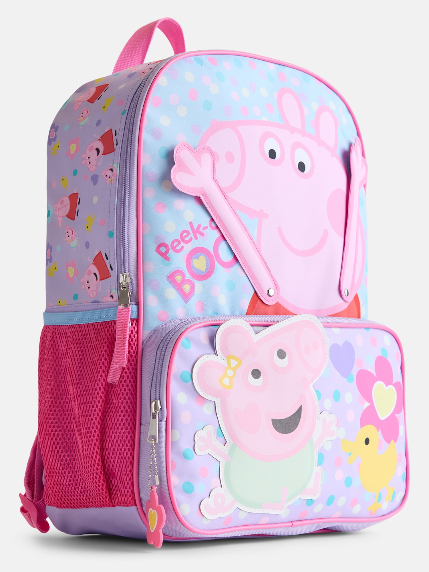 Peppa Pig Girls 17" Peek A Boo Backpack