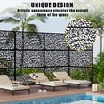 thumbnail image 5 of Garvee 72" x 47" Galvanized Steel Metal Privacy Screen, Freestanding Outdoor Decorative Garden Panel with Stand, Heavy Duty Room Divider for Patio, Balcony & Indoor Use (Broken Glass), 5 of 8