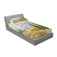 thumbnail image 2 of Ambesonne Colorful Fitted Sheet & Pillow Sham Set, Rural Fields Europe, Twinxl, Multicolor, 2 of 2