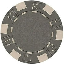 DA VINCI 50 Clay Composite Dice Striped 11.5 Gram Poker Chips, Choose from 11 Colors Gray