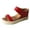 Red, variant on Wedges For Women, Women's Closed Toe Elastic Ankle Strap Wedge Sandals Wedge Sandals For Women