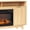 Light Oak - with 2 Shelves, variant on Ktaxon Fireplace TV Stand with Electric Fireplace, 58 Inch Entertainment Center for TVs Up to 65", Mid Century Modem TVConsole with Storage Cabinets, Walnut