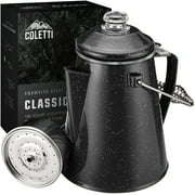COLETTI Classic Enamelware 18-Cup Coffee Percolators