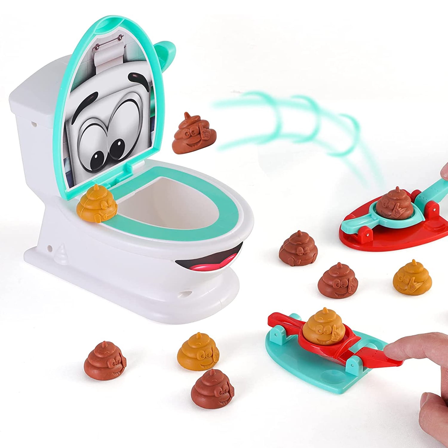 Family Party Poop Shoot Game Toy,The Toilet Creative Toy for 412 Years Boys and Girls Kids