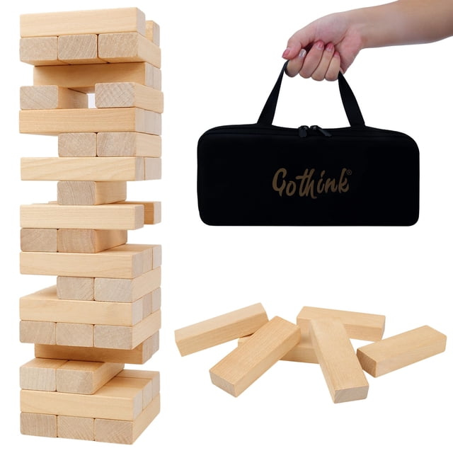 Juego Tumble Tower GOTHINK para niños y adultos, 54 piezas