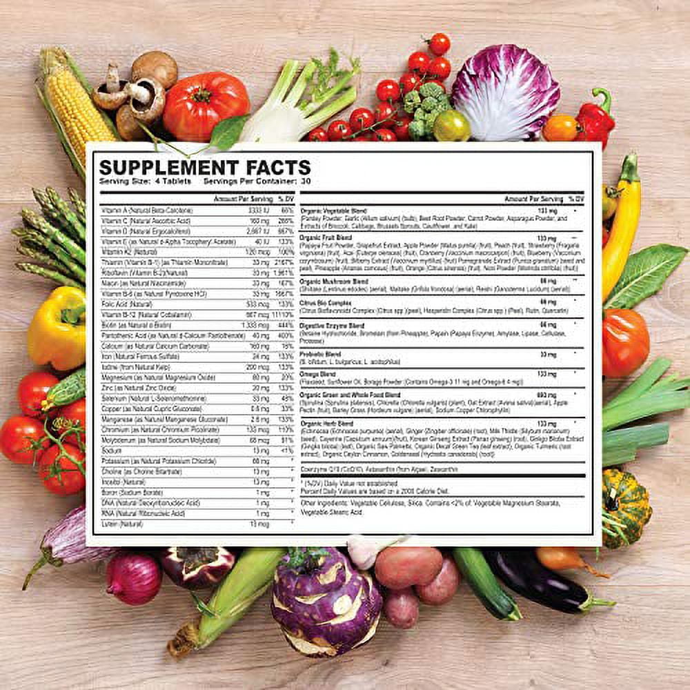Multivitamin for Men - Multi Vitamins, Minerals-  For Daily Energy, Brain, Heart & Eye Health - 120 Tablets
