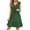 W10-Dark Green, variant on Glisme Dress For Women Summer Sleeveless V Neck Mini Flowy Boho Ruffle A Line Swing Dresses Simple Clothing Pink M