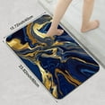 thumbnail image 3 of 1pc Blue and Gold Abstract Bathroom Rug Bathroom Decor and Accessories- Durable,Anti Slip,And Quick Drying,Suitable For Indoor/outdoor Use - Perfect For Bathrooms,Bedrooms,Kitchens, 3 of 9