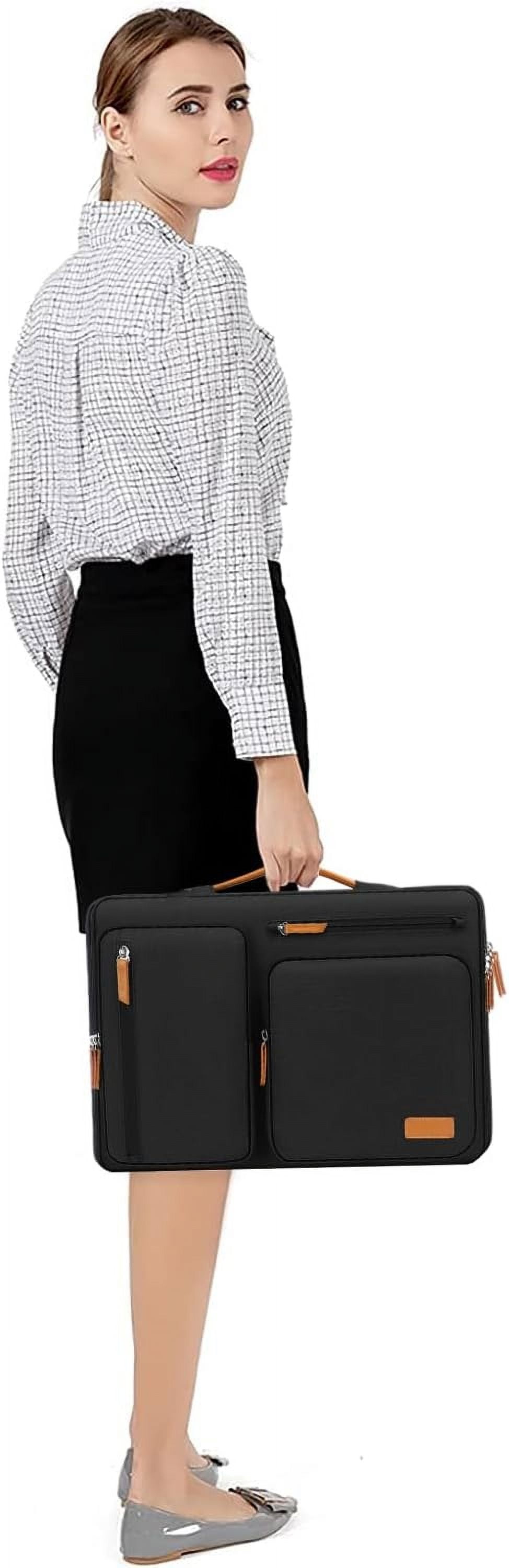 MOSISO Laptop Sleeve Carrying Case Compatible with MacBook Air 13 inch M3 M2 M1 2024-2018 / Pro 13 inch 2024-2016, 360 Protective Computer Handbag Briefcase with Handle, Black