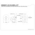 thumbnail image 5 of Kingston Brass KB86910DLLST Pressure Balance Valve Trim Only Without Shower and Tub Spout, Polished Chrome, Polished Chrome, 5 of 5