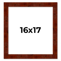 16x17 Walnut Brown Veneer Real Wood Picture Frame Width 1.75 inches | Interior Frame Depth 0.5