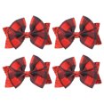 thumbnail image 1 of 4 Uds. Pinzas para el pelo con lazo, pinzas para el pelo con lazos pequeños, accesorios para el cabello para mujer, pinzas para el pelo bonitas, pinzas para el pelo a cuadros, 1 of 5