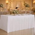 thumbnail image 5 of 4FT Rectangular Pleated Skirt Tablecloth for 120x60x75cm Tables, Wrinkle-Resistant Polyester Table Cover with Elegant Ruffled Drop, Professional Banquet & Event Decor, 5 of 6