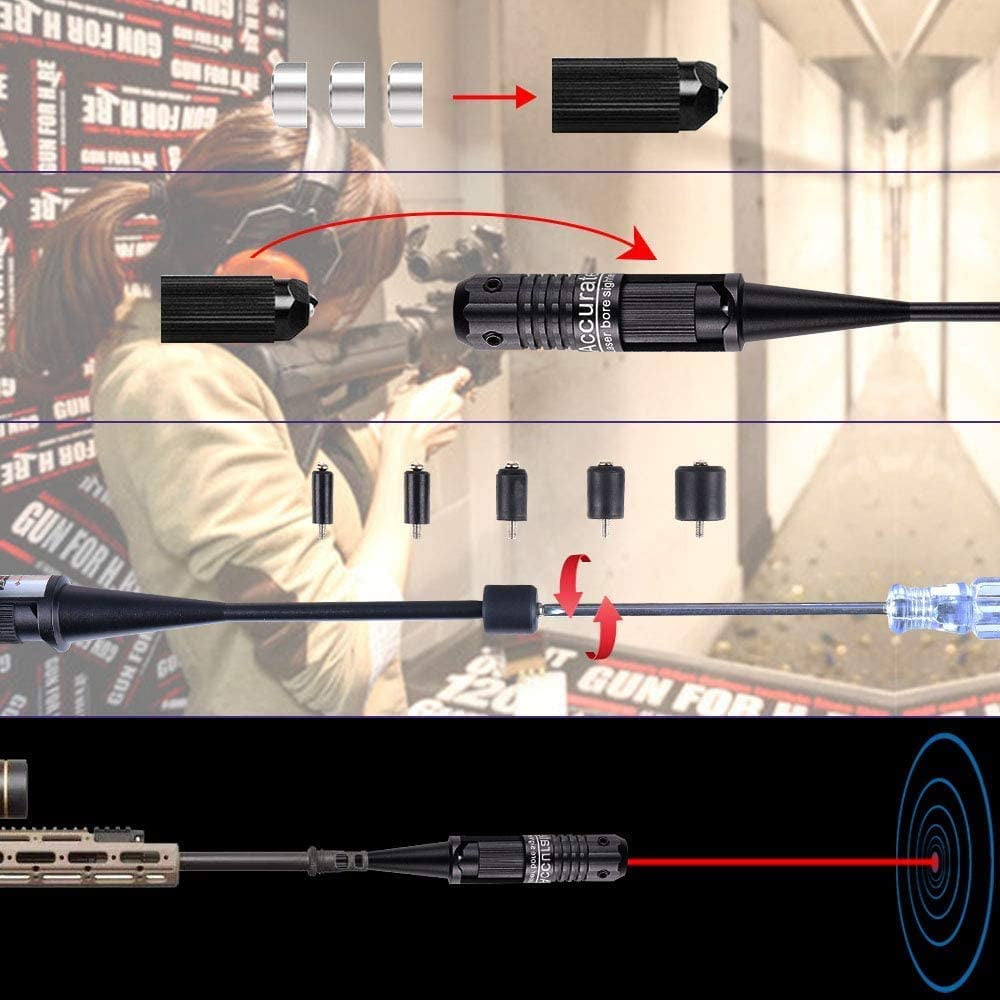 Buy Bore Sight Kit with Big Button Switch for .22 to .55 Caliber, Red